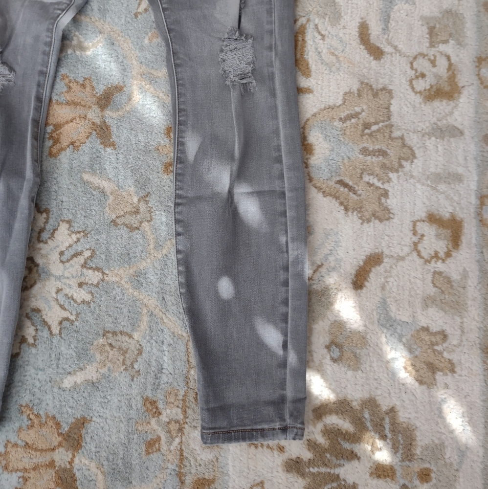 Nwot Grace&Lace Olive Gray Button Fly Jeans Size 12 — image 3 of 8